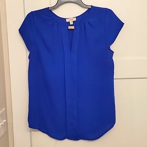 Meraki Blue Short Sleeve Blouse